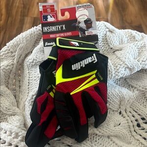 Franklin Insanity X Adult Batting Gloves - Red/Black
